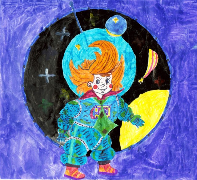 Детский Рисунок «День космонавтики»